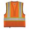 Ergodyne Two-Tone/Black Bottom Safety Vest L, XL Class 2 U Back, , Zipper 2 Mic Tab, ID Window 8251HDZBK - alternate 4